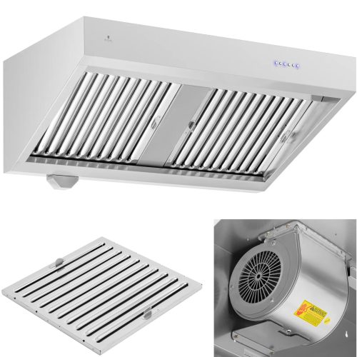 Sienas gastronomiskais pārsegs ar 120 cm 1000 m3/h 150 motoru