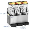 Granitor Slush Sorbet dzērieni trīskāršie LED 3 x 12 L 960 W