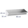 Vannas konteineru loksne ar nerūsējošā tērauda kartupeļiem 80 x 30 cm