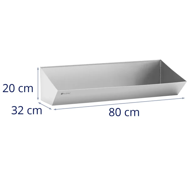 Vannas konteineru loksne ar nerūsējošā tērauda kartupeļiem 80 x 30 cm