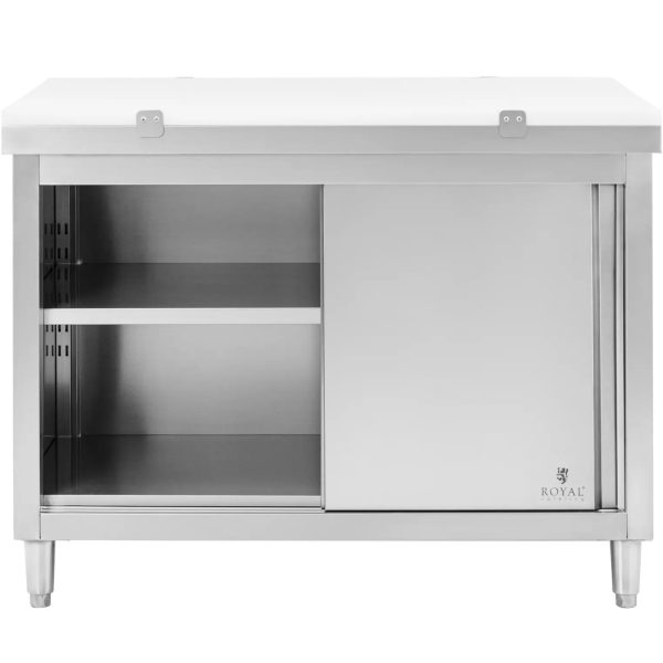 Papildu skapja atdalīšana ar smalcināšanas dēli tērauda 120 x 70 cm