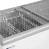 Glazēta kastes saldētava ar saldējuma saldētu pārtikas slēdzeni 360 l 297 collas