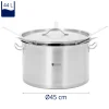Makrona vārīšanas katls ar 5 ieliktņiem 45 cm 44 l