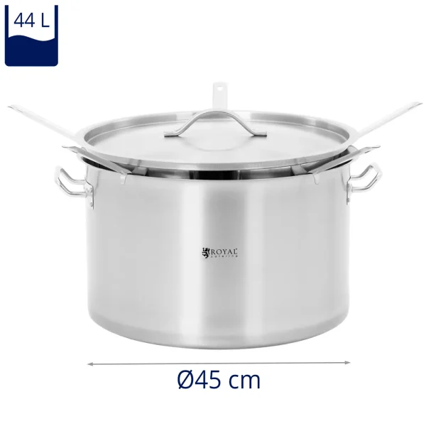 Makrona vārīšanas katls ar 5 ieliktņiem 45 cm 44 l