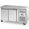 Gastronomijas saldēšanas galds uz riteņiem 2 kameras 260 L 136x70x85 cm