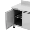 Gastronomiskās saldēšanas galds ar malu uz riteņiem 2 kameras 260 L 136x70x95 cm