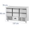 6. tabulas atvilktnes uz riteņiem 350 l 137 x 70 x 95 cm