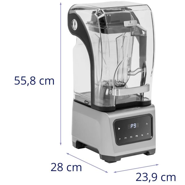 Kausa blenderis ar apklusināšanas korpusu un digitālo paneli 2,5 L 1680 W