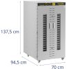 Rūpnieciska žāvētājs pārtikas produktiem augļiem 24 režģis 40-90 C 5850 W