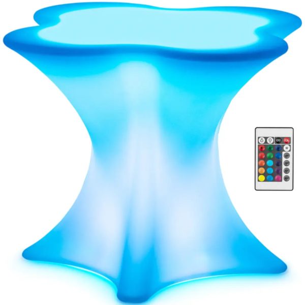 Kluba bāra bāra galds RGBW LED 80 x 80 x 110 cm