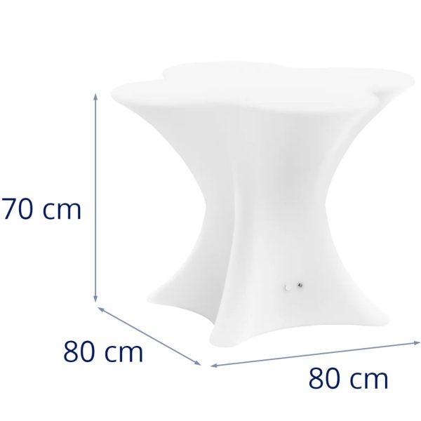 Kluba bāra bāra galds RGBW LED 80 x 80 x 110 cm