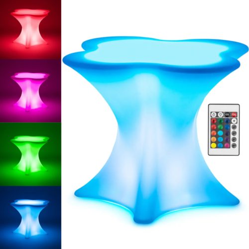 Kluba bāra bāra galds RGBW LED 80 x 80 x 110 cm