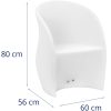 LED josla LED stieņa krēsls 80 x 60 cm