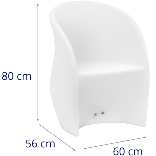 LED josla LED stieņa krēsls 80 x 60 cm