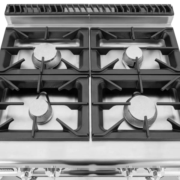 Gāzes plīts 4 deglis ar propāna / sašķidrinātas naftas gāzes gāzes skapi 14,3 kW