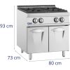 Gāzes plīts 4 deglis ar propāna / sašķidrinātas naftas gāzes gāzes skapi 14,3 kW