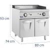 Divkāršs rievots gāzes grils ar propāna / naftas gāzes / zemes gāzes skapi 12 kW