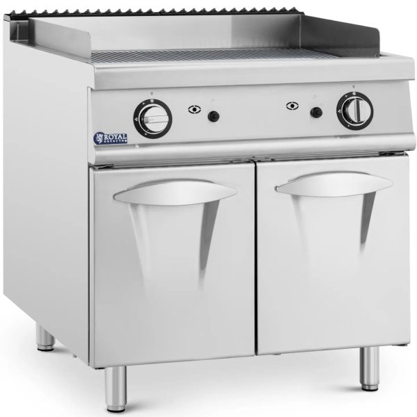 Divkāršs rievots gāzes grils ar propāna / naftas gāzes / zemes gāzes skapi 12 kW