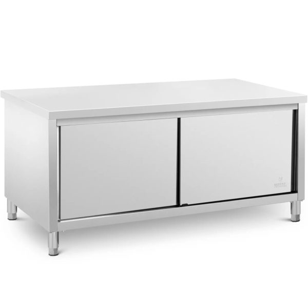 Gastronomiskais galds ar skapja bīdāmām durvīm 180 x 80 x 87 cm līdz 500 kg