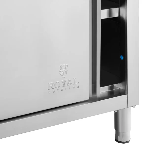 Gastronomiskais galds ar skapja bīdāmām durvīm 180 x 80 x 87 cm līdz 500 kg
