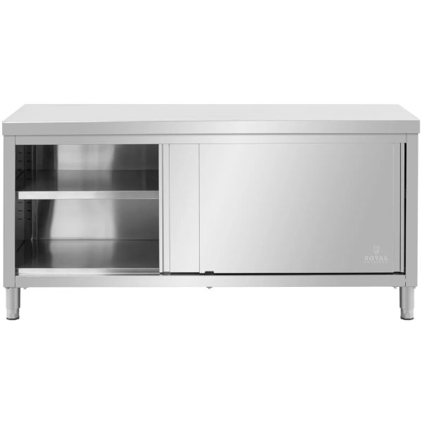 Gastronomiskais galds ar skapja bīdāmām durvīm 180 x 80 x 87 cm līdz 500 kg