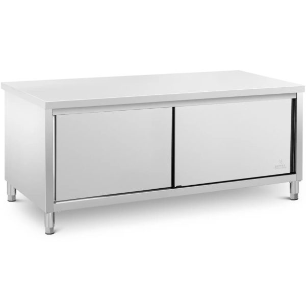 Gastronomiskais galds ar skapja bīdāmām durvīm 200 x 80 x 87 cm līdz 500 kg