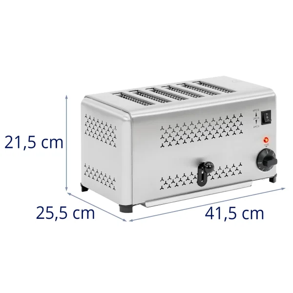 Sviestmaizes tosteris maizei 6 grauzdiņiem 2500 w