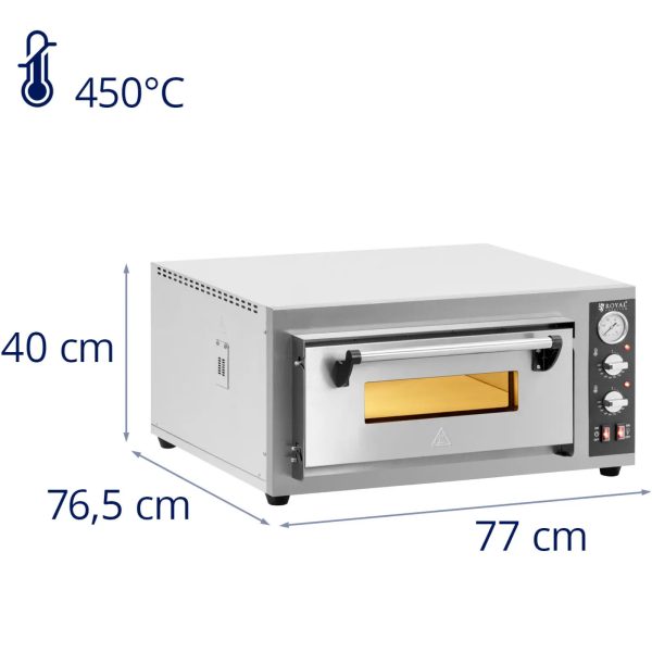 Elektriskā picas krāsns ar kameras akmeni 4 picu diametrā 25 cm 4200 W