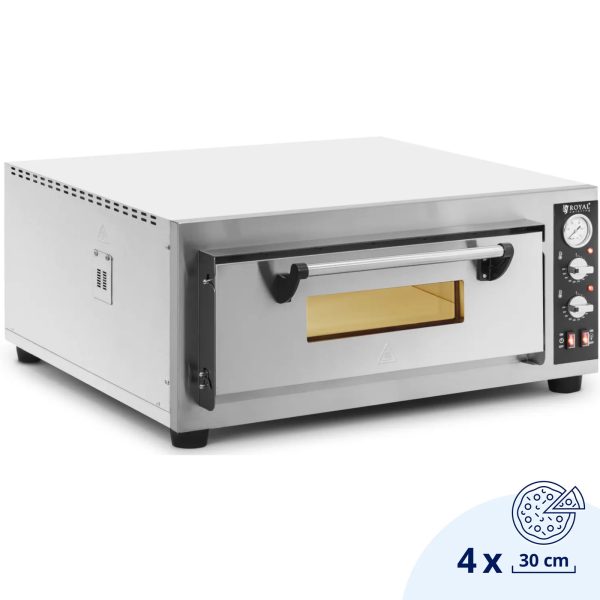 Elektriskā picas krāsns ar šamotas akmeni 4 picu diametrā 30 cm 4200 W