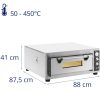 Elektriskā picas krāsns ar šamotas akmeni 4 picu diametrā 30 cm 4200 W