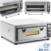 Elektriskā picas krāsns ar šamotas akmeni 4 picu diametrā 30 cm 4200 W