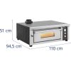 Elektriskā picas krāsns ar kameras akmeni 4 picu diametrā 33 cm 4200 W