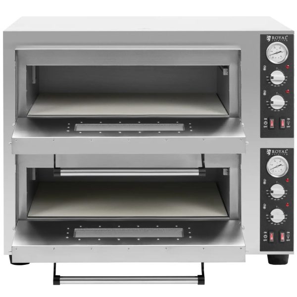 Divu ķemmīšu picas plīts ar šampaniešu akmeni 8 picu diametrā 30 cm 8400 W
