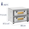 Divu ķemmīšu picas plīts ar šampaniešu akmeni 8 picu diametrā 30 cm 8400 W