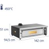 Elektriskā picas plīts ar kameru uz 6 picas diametra 33 cm 400 V 6600 W