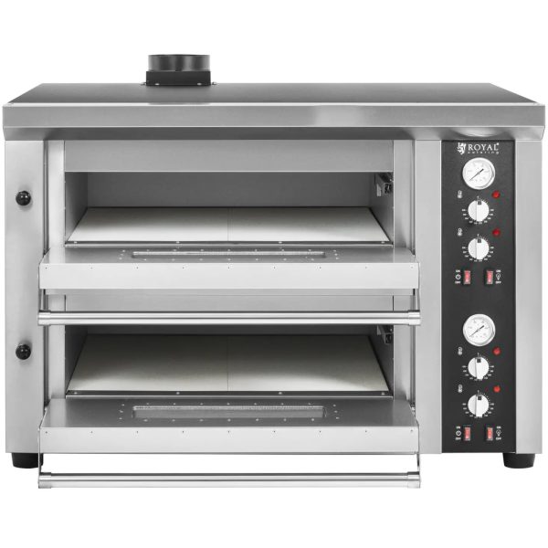 Divkārša picas cepeškrāsns ar kameru 8 picas diametrā 33 cm 400 V 8400 W