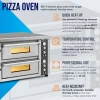 Divkārša picas cepeškrāsns ar kameru 8 picas diametrā 33 cm 400 V 8400 W