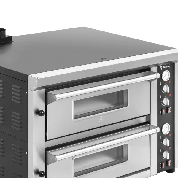 Divkārša picas cepeškrāsns ar kameru 8 picas diametrā 33 cm 400 V 8400 W