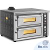 Divkārša picas cepeškrāsns ar kameru 8 picas diametrā 33 cm 400 V 8400 W