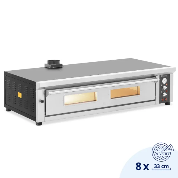 Elektriskā picas plīts ar šamotu 8 picu diametrā 33 cm 400 V 8400 W