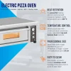 Elektriskā picas plīts ar šamotu 8 picu diametrā 33 cm 400 V 8400 W