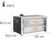 Divkārša picas plīts ar šampanžu uz 12 picas diametra 33 cm 400 V 13200 W