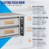 Divkārša picas cepeškrāsns ar šamotu uz 16 picas diametra 33 cm 400 V 16800 W