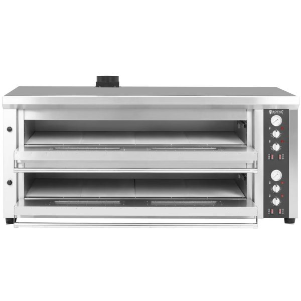 Divkārša picas cepeškrāsns ar šamotu uz 16 picas diametra 33 cm 400 V 16800 W