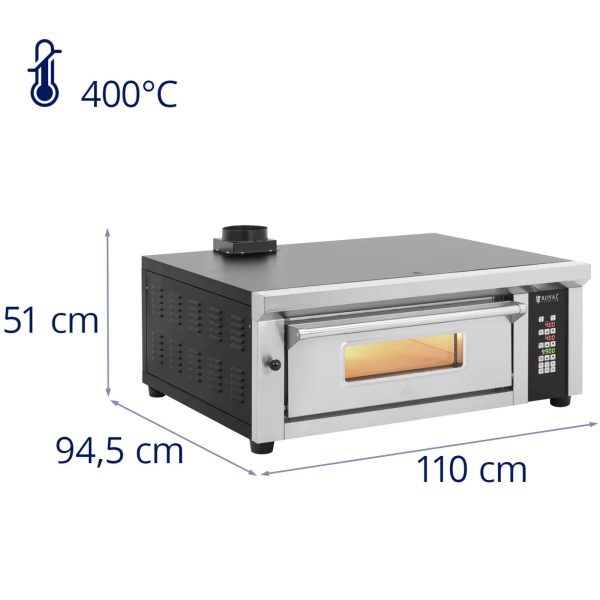Elektriskā picas plīts ar kameru 4 picu diametrā 33 cm 230 V 4200 W