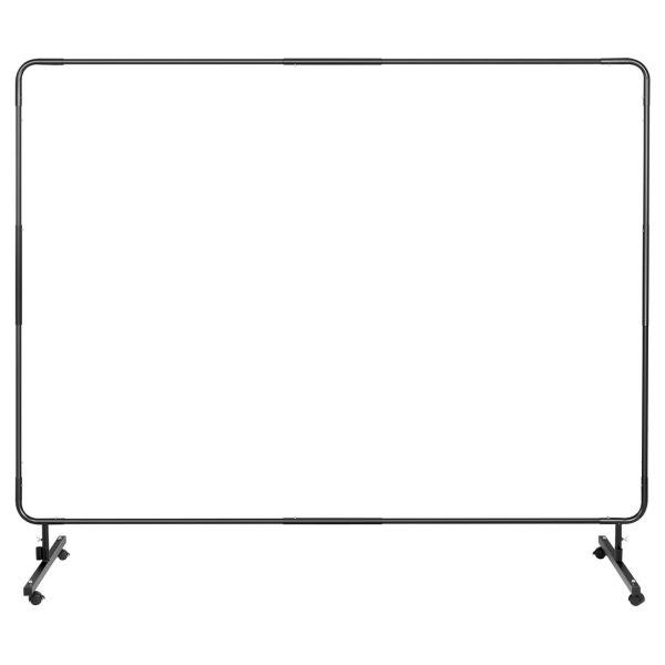 Aizsardzības metināšanas aizkaru ekrāns ar rāmi uz riteņiem 239 x 175 cm - sarkans