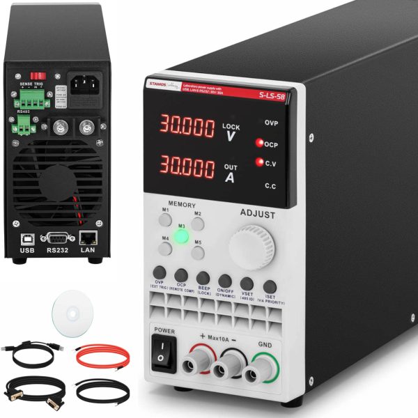 Pakalpojumu laboratorijas barošanas avots 0-30 V 0-30 A 300 W USB LAN RS232