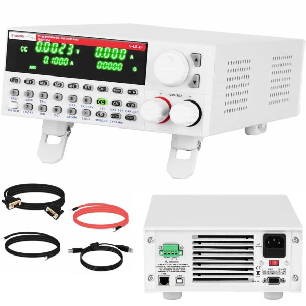 Programmējama elektroniskā slodze 0-120 V 0-30 A 300 W USB LAN RS232