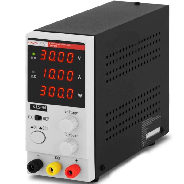 Pakalpojumu laboratorijas barošanas avots 0-30 V 0-10 A DC 300 W LED