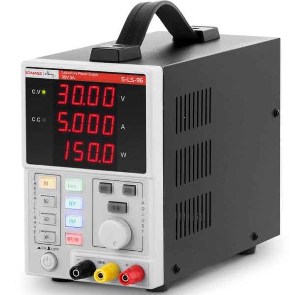 Pakalpojumu laboratorijas barošanas avots ar LED atmiņas funkciju 0-30 V 0-5 A DC 150 W